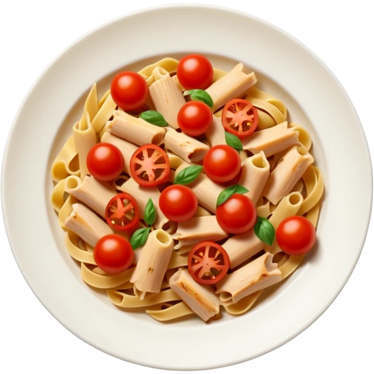 pasta with chicken and cherry tomatoes emoji