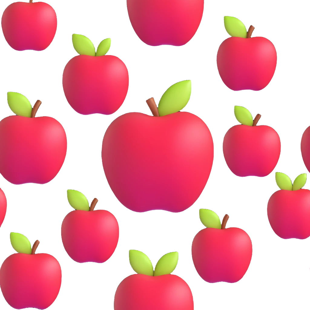 classic red apple emoji