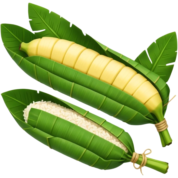 rice wrapped in banana leaf emoji