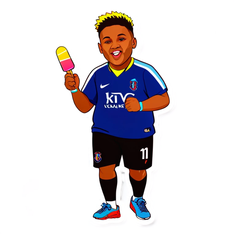 fat neymar eating a popsicle emoji