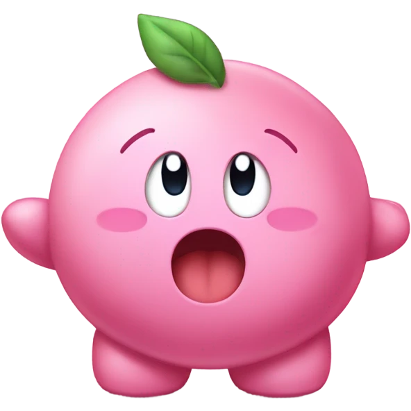 Cute Kirby soda emoji