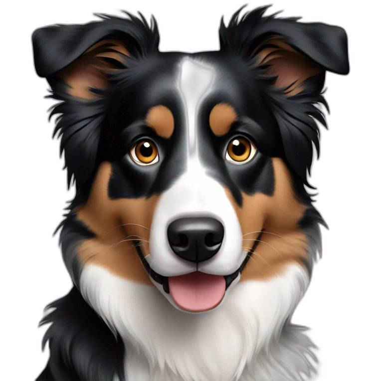blue eyes dog australian shepherd black emoji