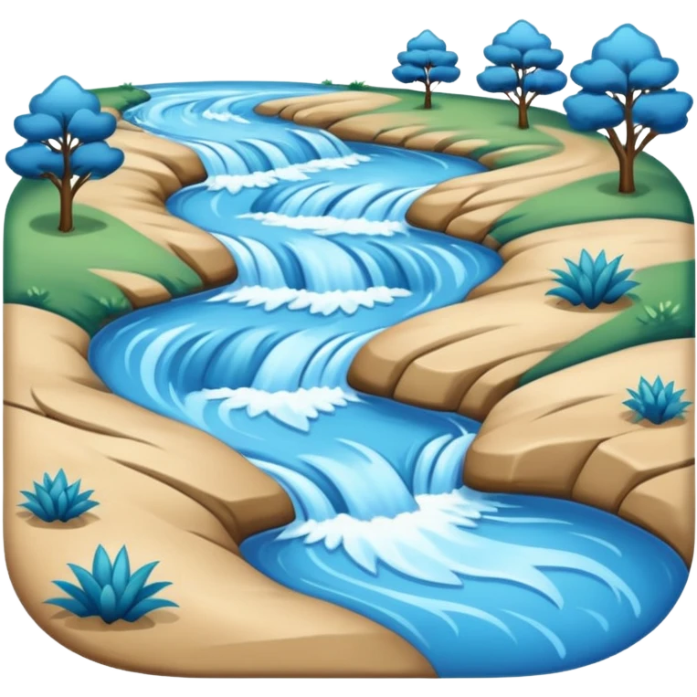 A flowing river emoji