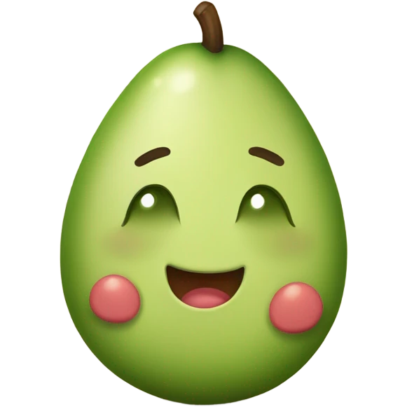cute blushing avocado  emoji