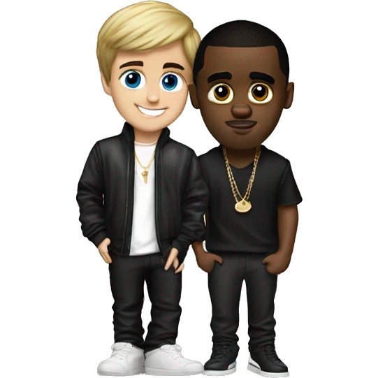 P diddy with Justin bieber  emoji