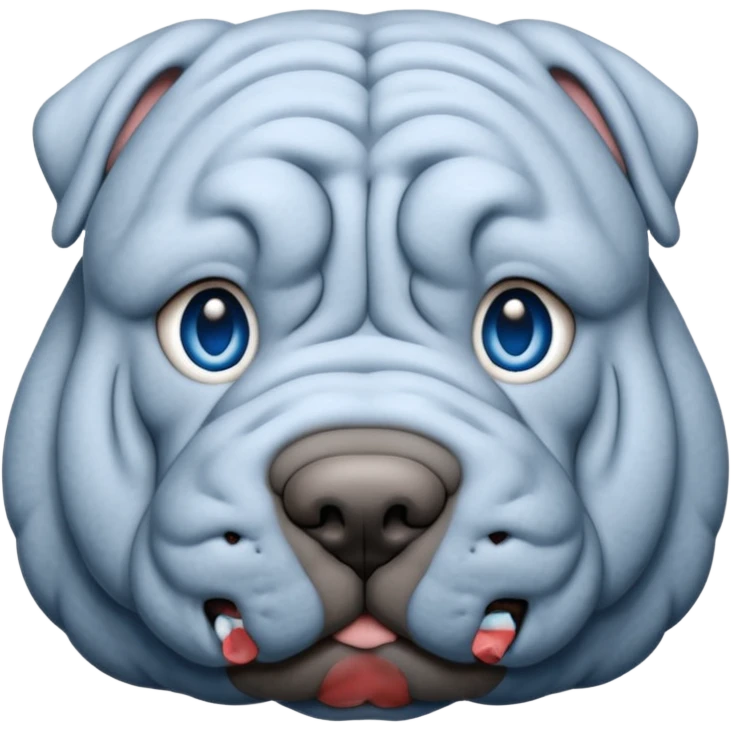 Grey blue shar pei blue eyes emoji