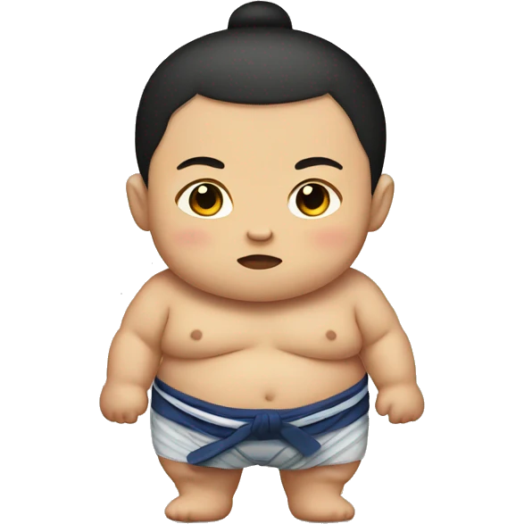 Sumo wrestling baby emoji