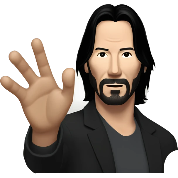 keanu reeves and like hand emoji