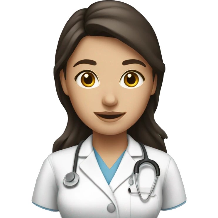 brunette nursing student  emoji