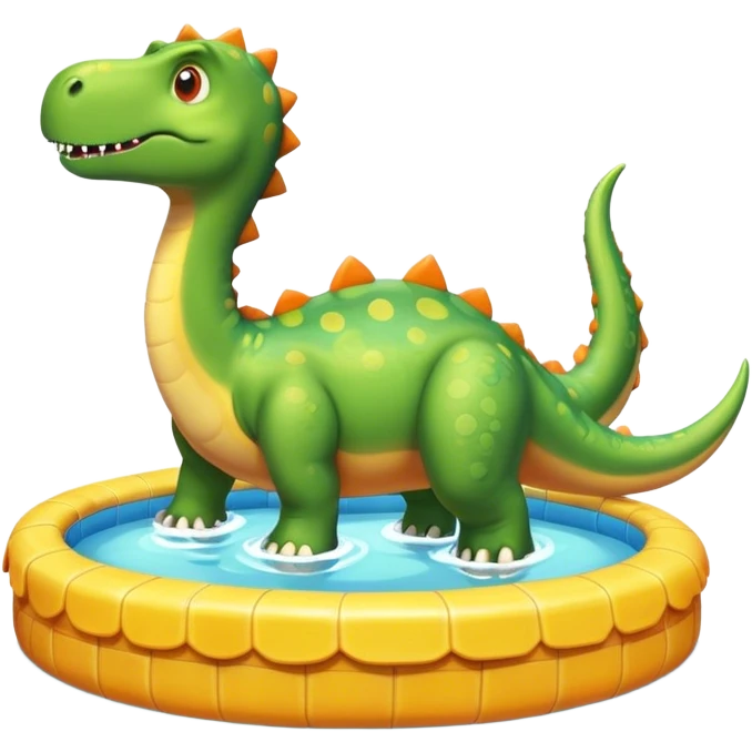 Dinosaur in pool emoji