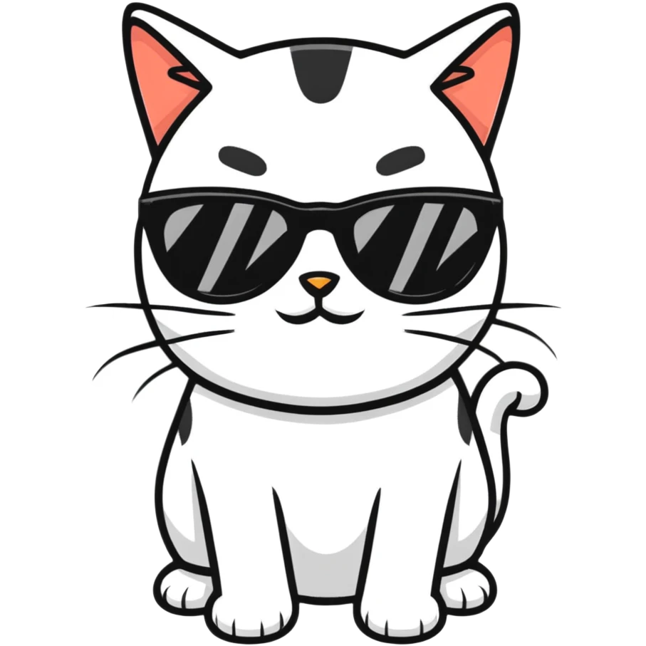 Cat with sunglasses emoji