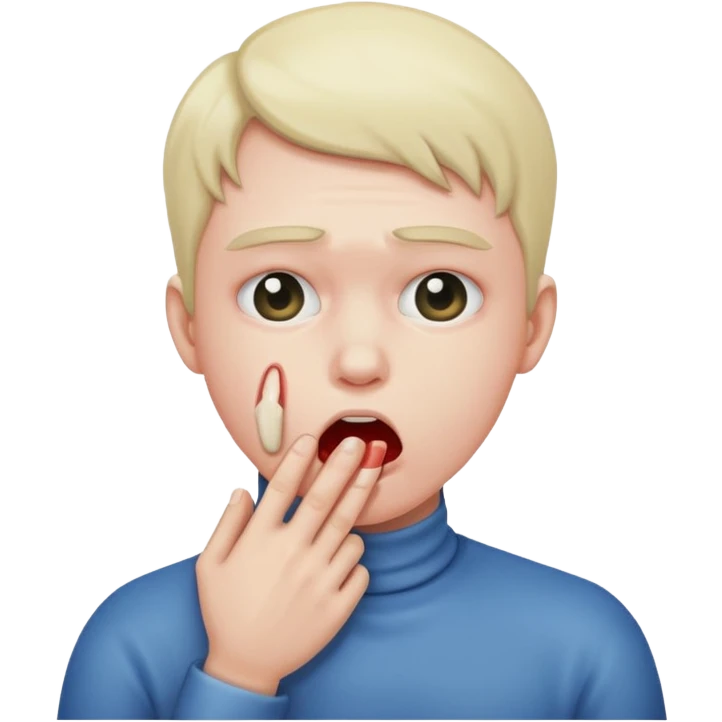 a person choking themselves  emoji