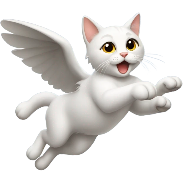 Flying cat emoji