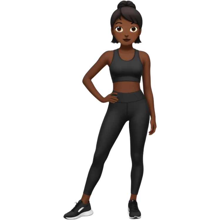 legging noir forme ronde emoji