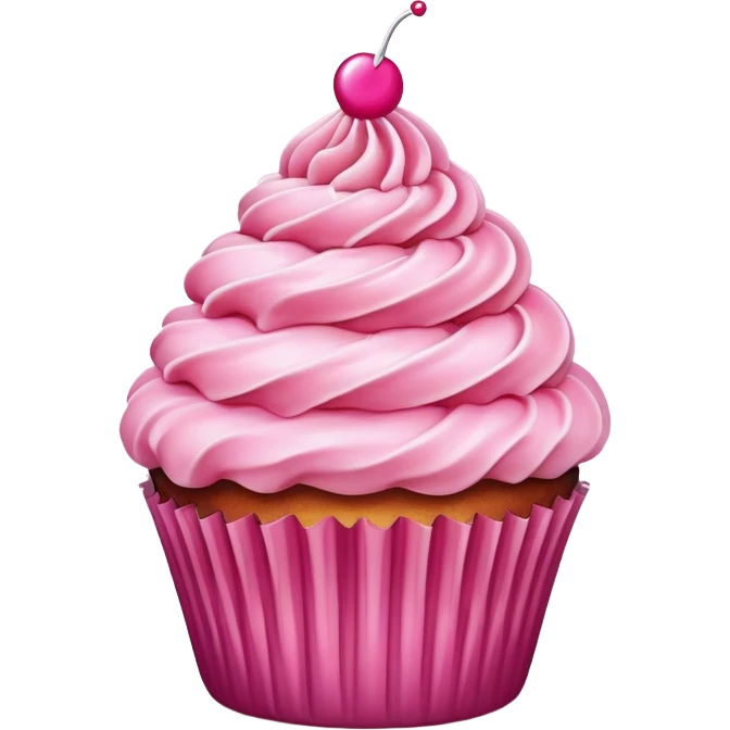 Cupcake with pink icing emoji