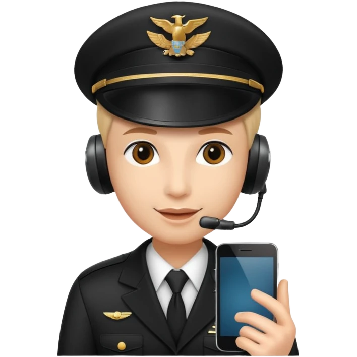 a phone as pilot emoji