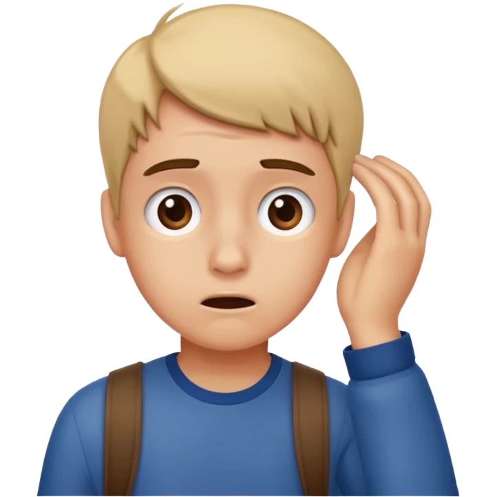 Make a student confused in solving emoji