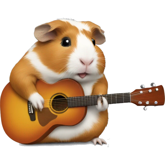 Guinea pig playing the guitar emoji