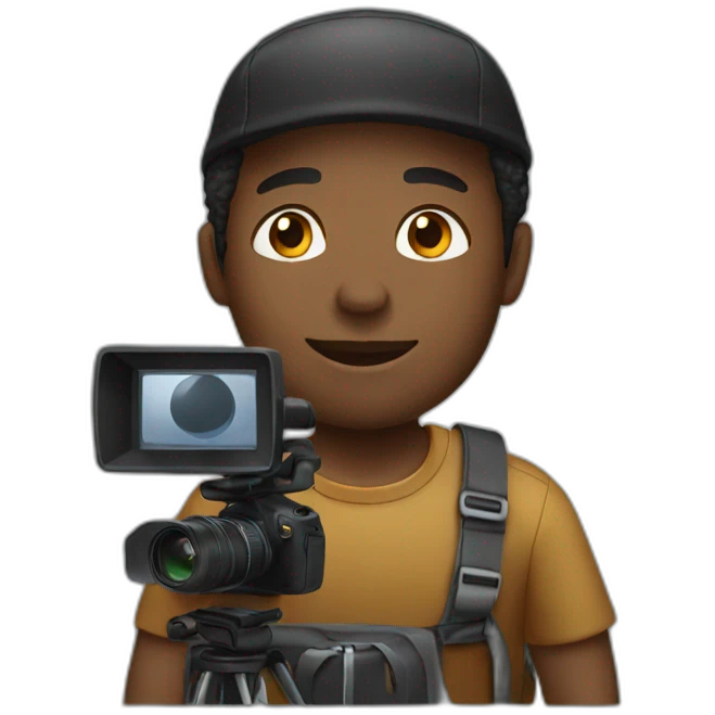 black Cameraman emoji