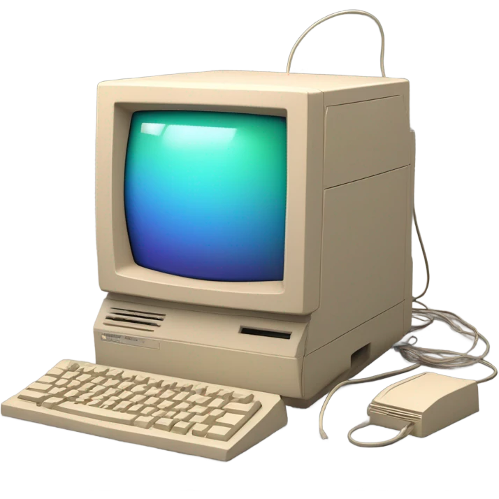 1984 macintosh exploding retro emoji