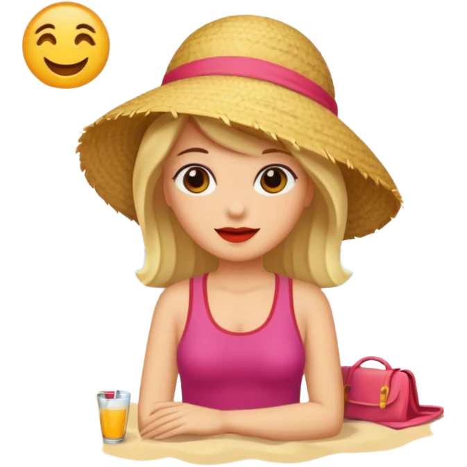 Lady on the beach emoji