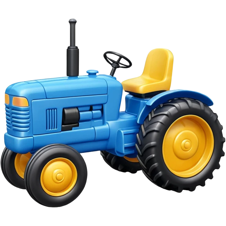 blue plastic toy  tractor emoji