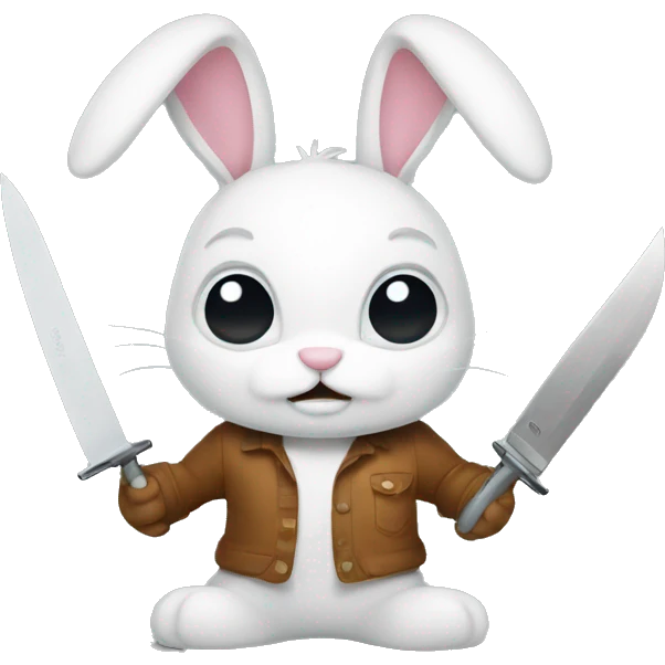 bunny with a knife emoji