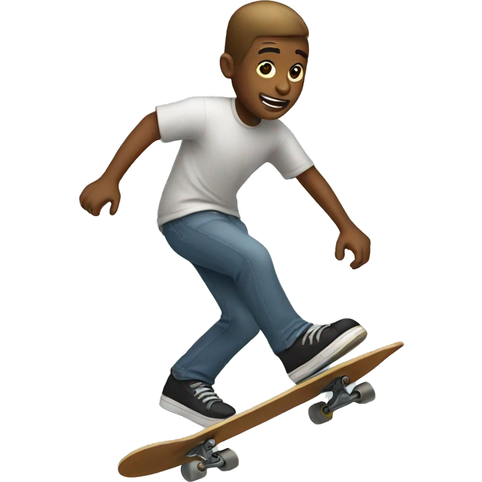 Man using a skateboard emoji