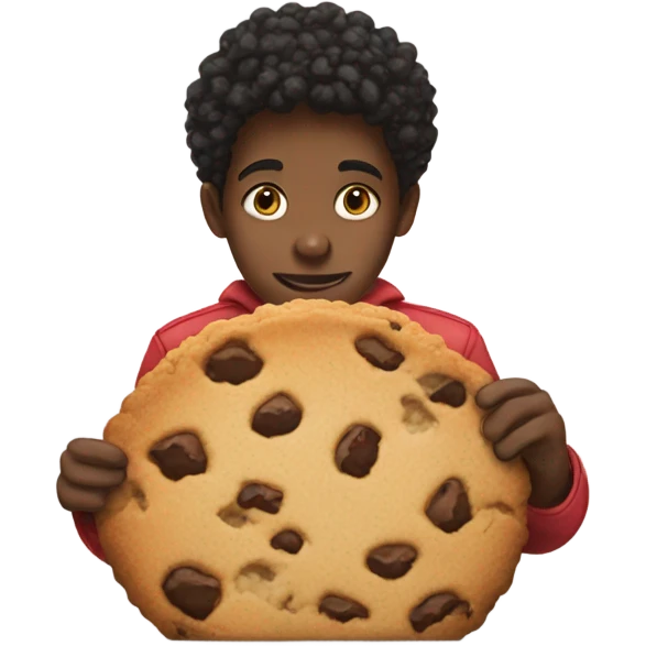 Kid stealing a cookie emoji