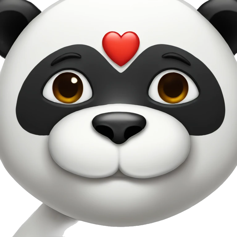 Panda with heart eyes emoji