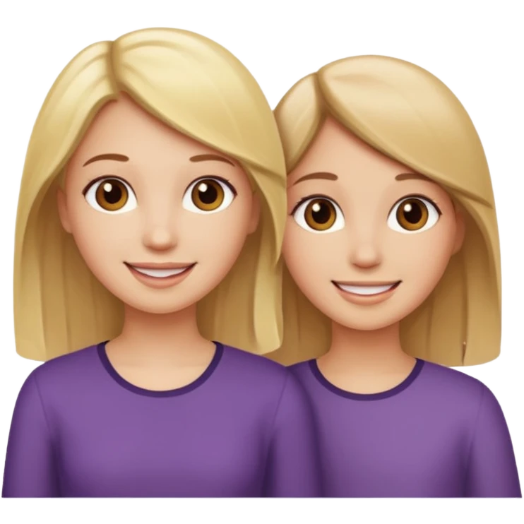 happy girls, two with blonde hair and one with brown  emoji