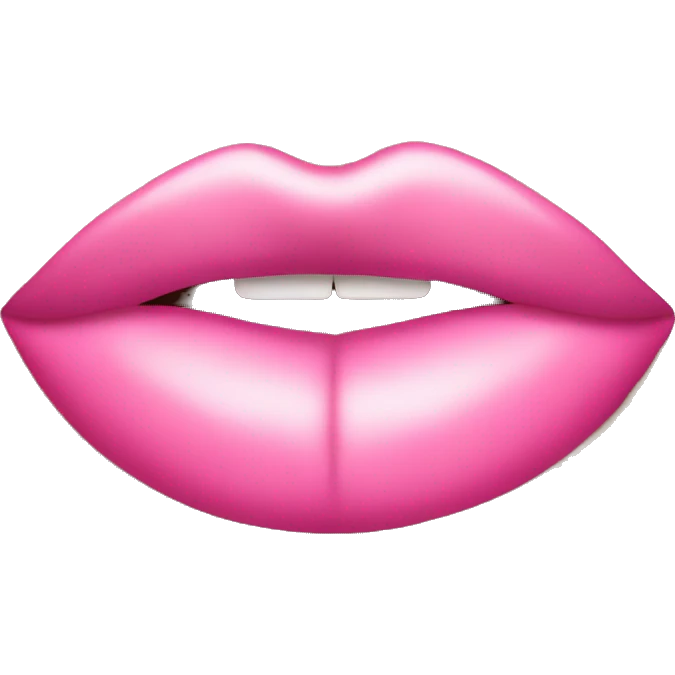 Pink lips emoji