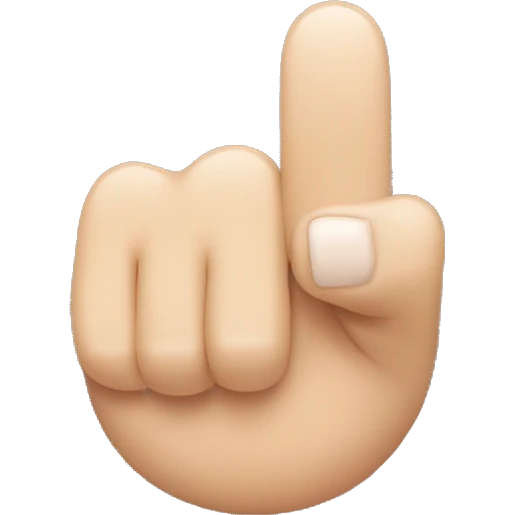 thumb index and middle finger out emoji