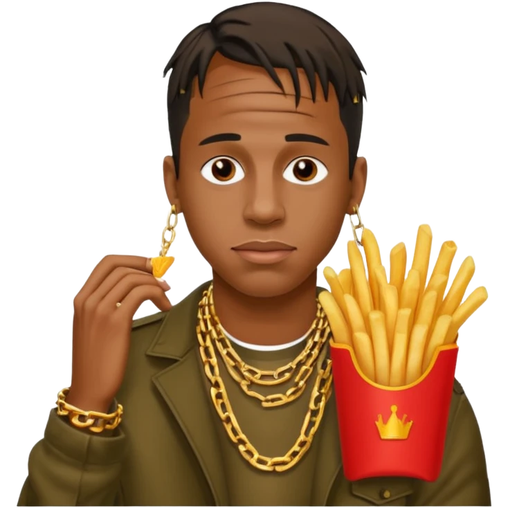 Travis Scott with French fries emoji
