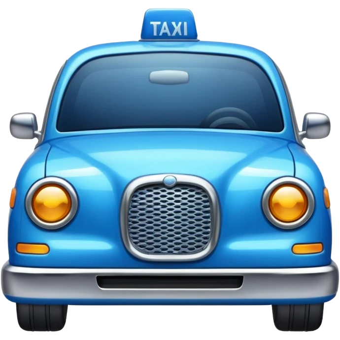 blue taxi emoji