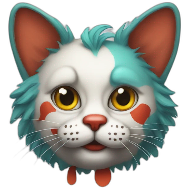 Clown emoji but as a cat instead emoji