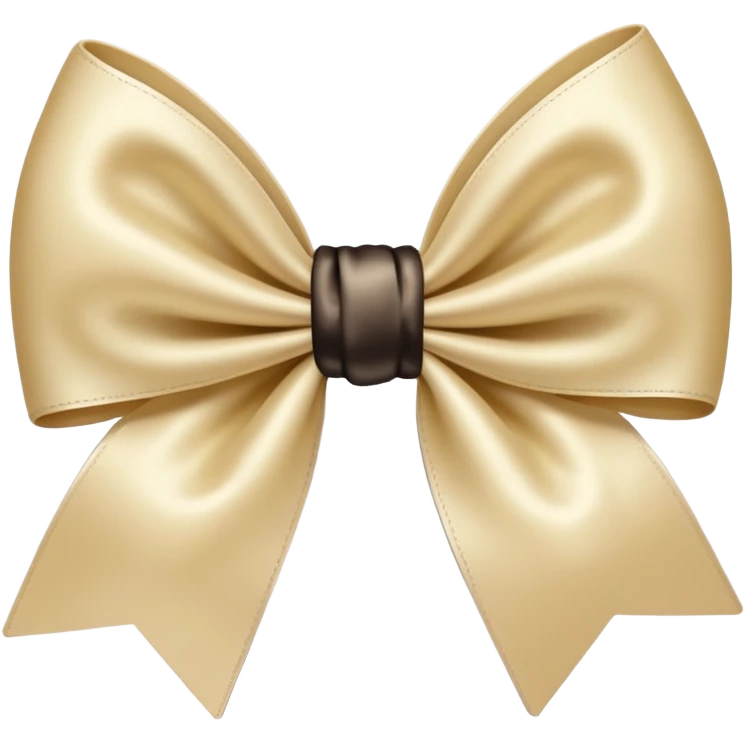Cream colored bow emoji