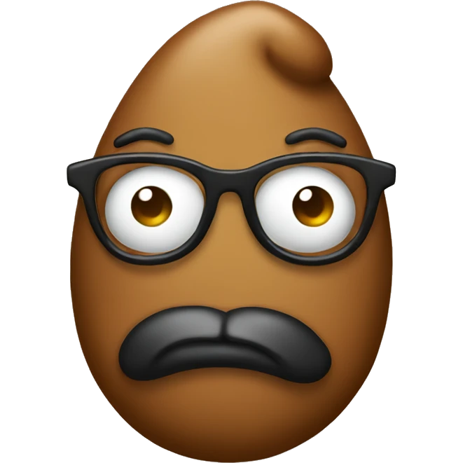 Poop with glasses emoji