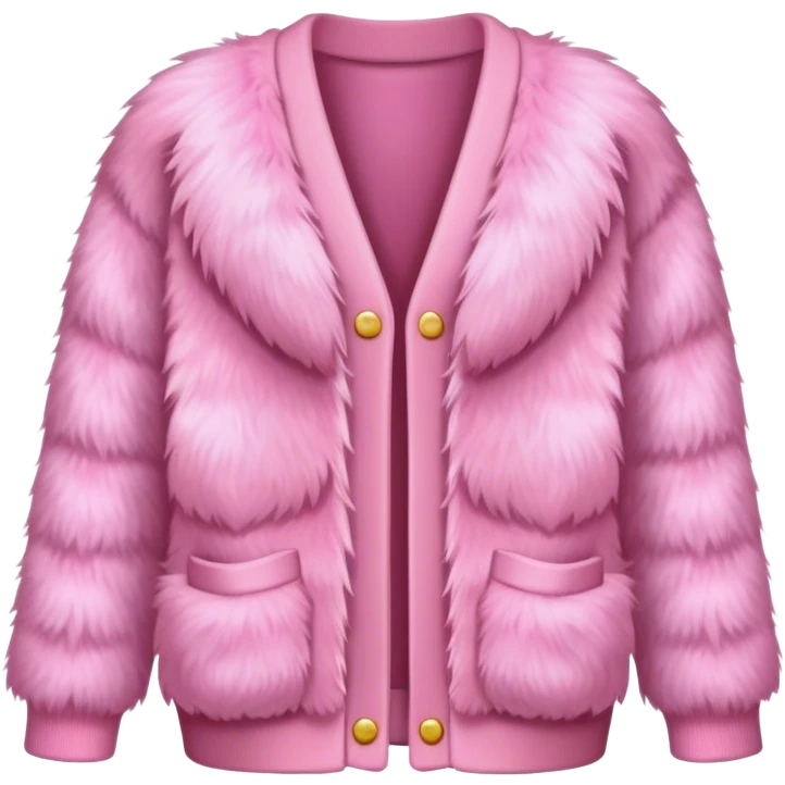 Pink fur cardigan emoji
