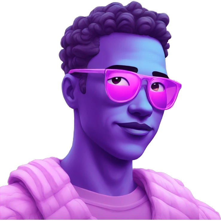 Vaporwave comic book cartoon person illustration  emoji