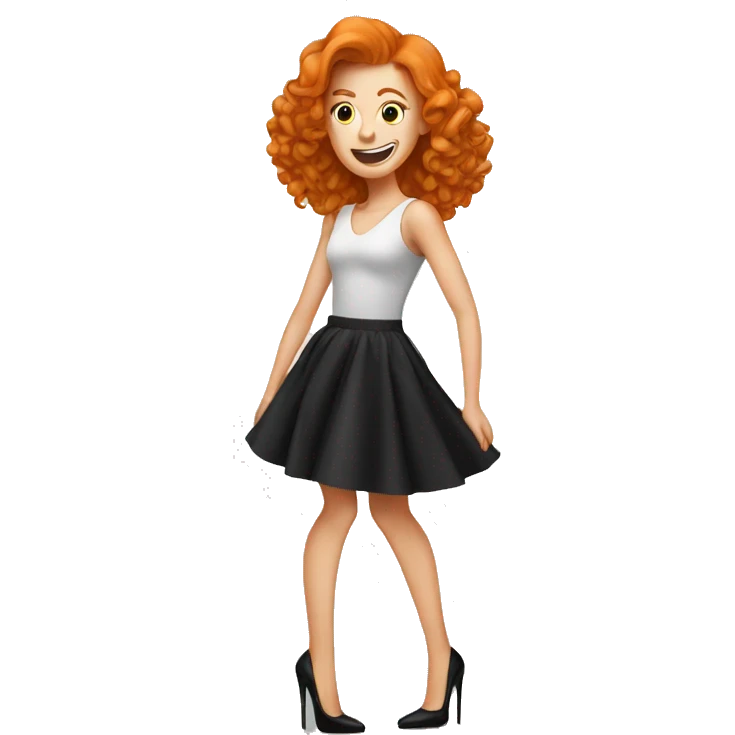 A ginger in high heels emoji