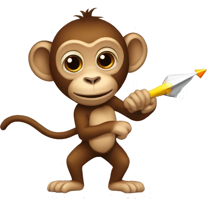 Monkey with a dart emoji