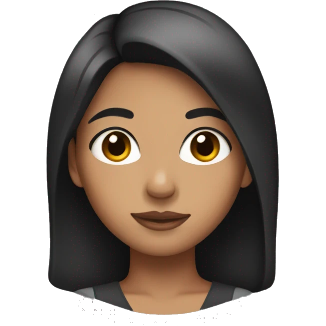 Girl with tan skin and black hair emoji