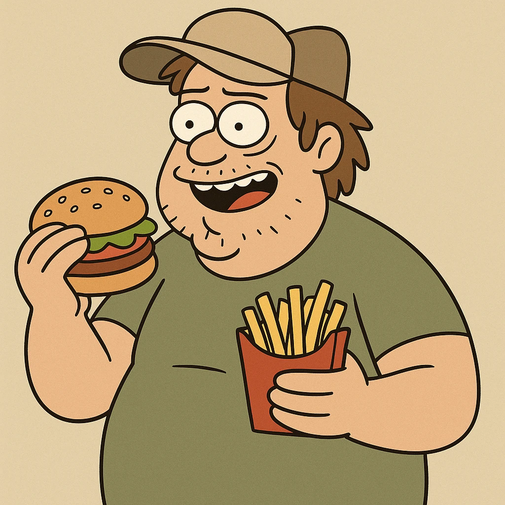 burger and fries emoji