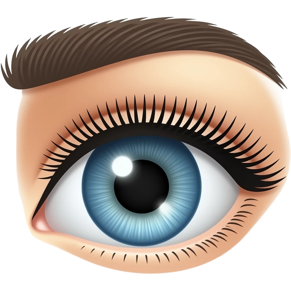 quiero que hagas un ojo con pestañas emoji