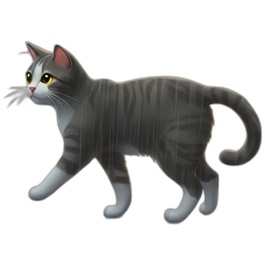 Cat-walking--through-the-rain emoji