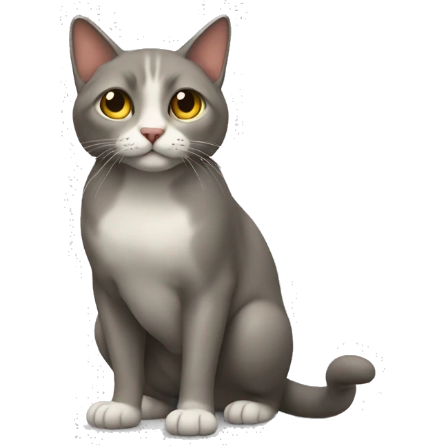 Gato parado en dos patas  emoji