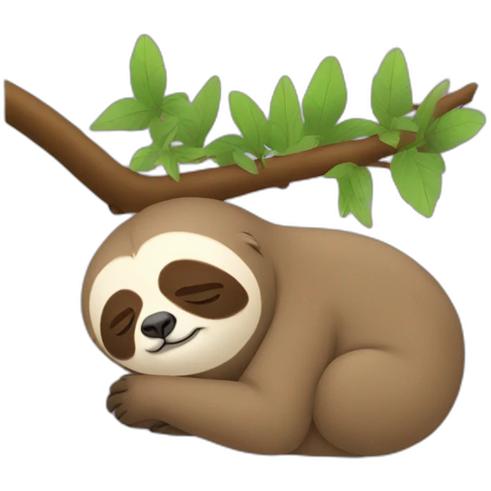 sleeping sloth emoji
