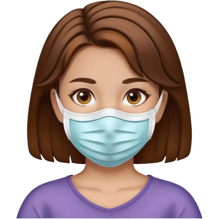 girl with face mask emoji