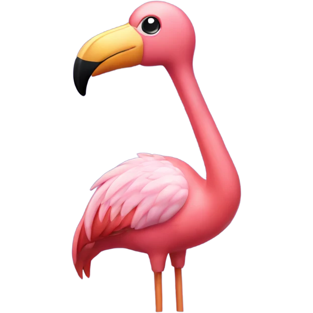 Flamingo with swim floaties emoji